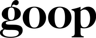 The word goop in bold, black, lowercase serif letters on a light gray background.