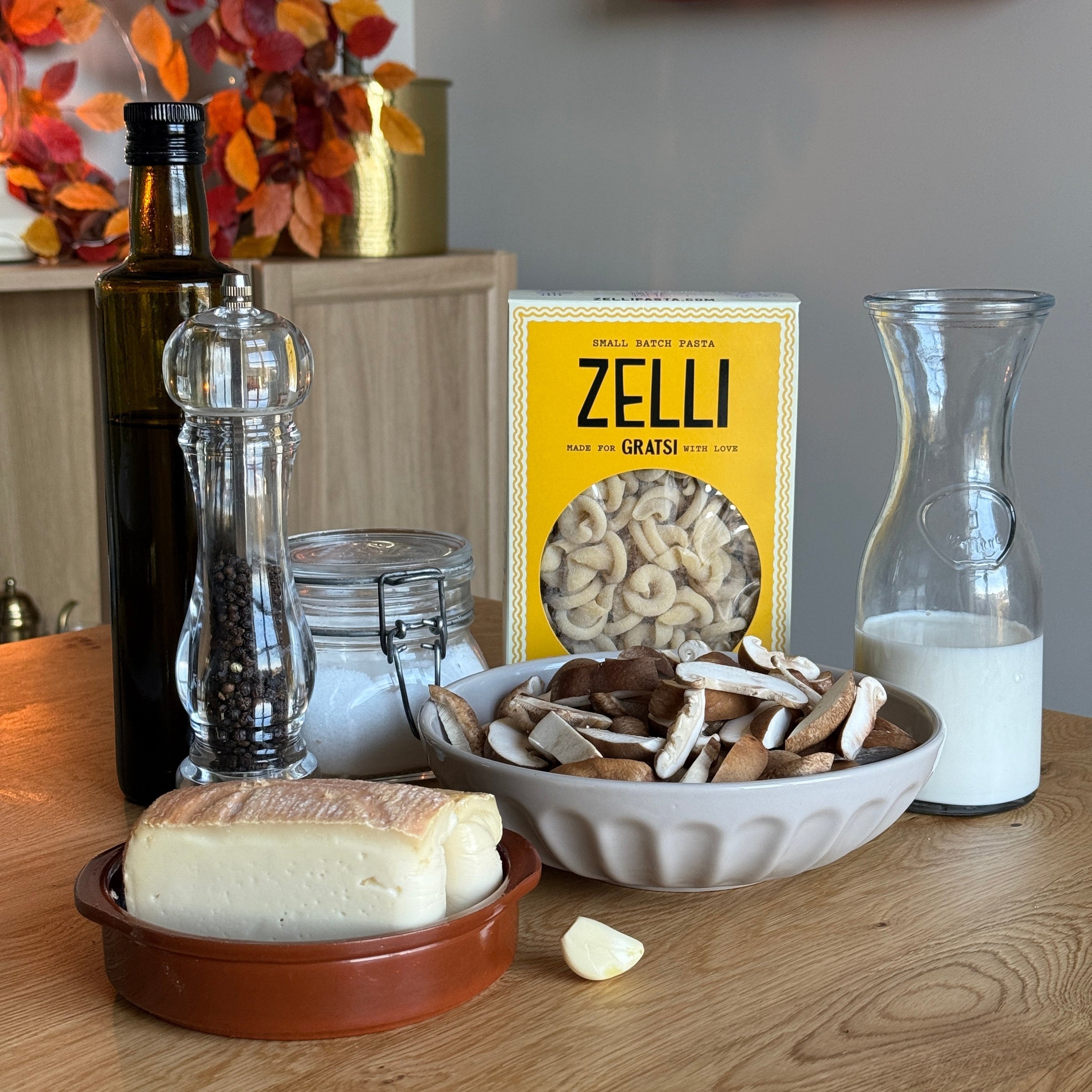 Pasta con Funghi e Taleggio