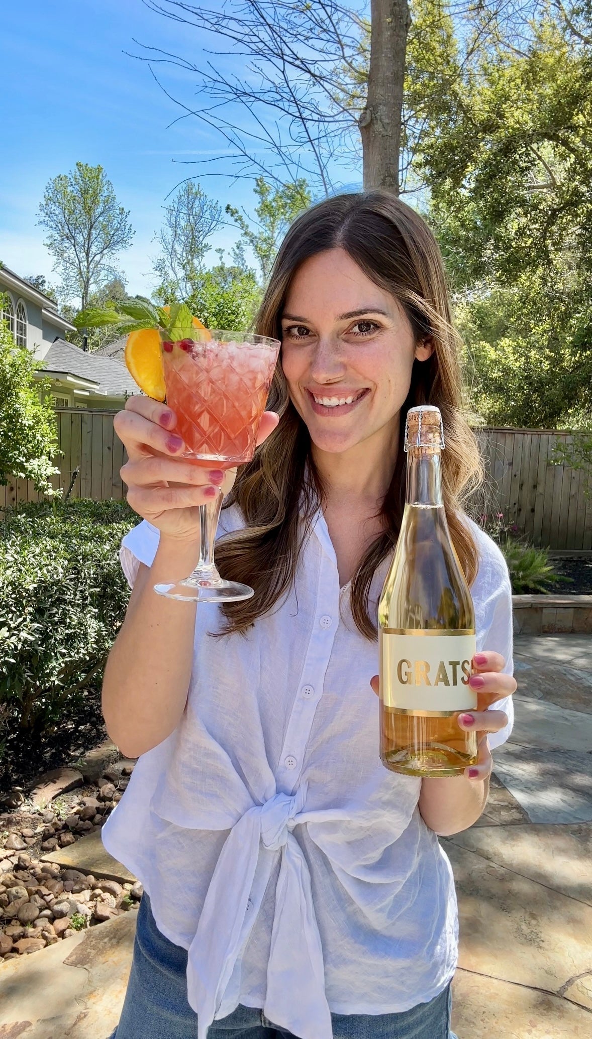 Mediterranean Sangria Spritz with Pomegranate and Citrus