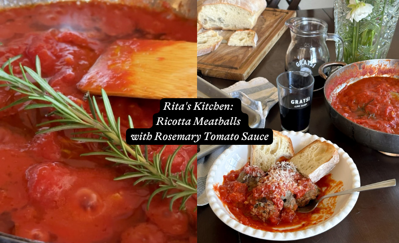 Rita's Kitchen: Ricotta Meatballs with Rosemary Tomato Sauce