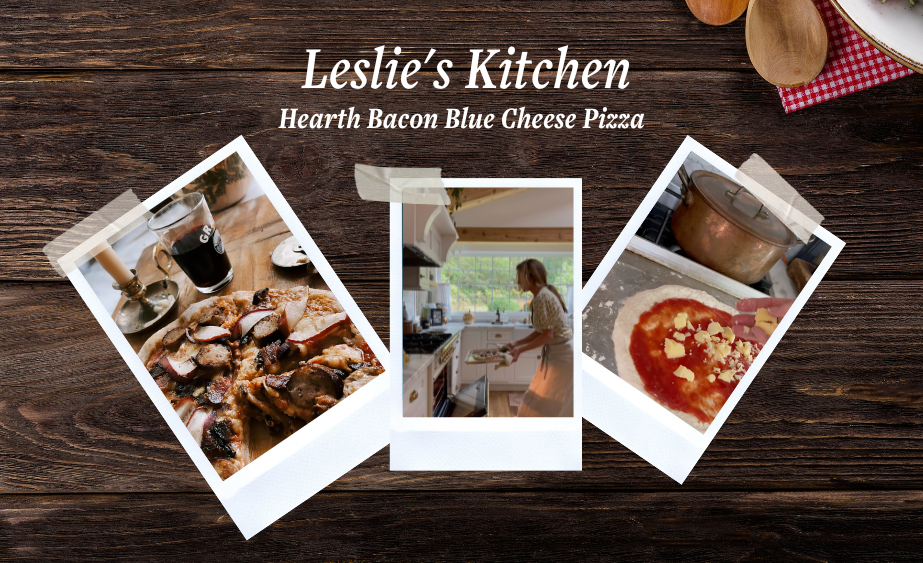 Leslie's Kitchen: Hearth Bacon Blue Cheese Pizza