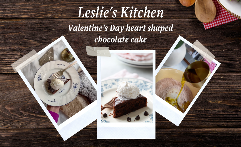 Leslie's Kitchen: Valentine’s Day heart shaped chocolate cake