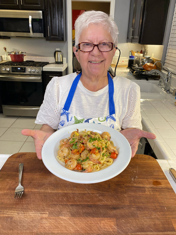Fettuccini & Shrimp in Gratsi White Sauce
