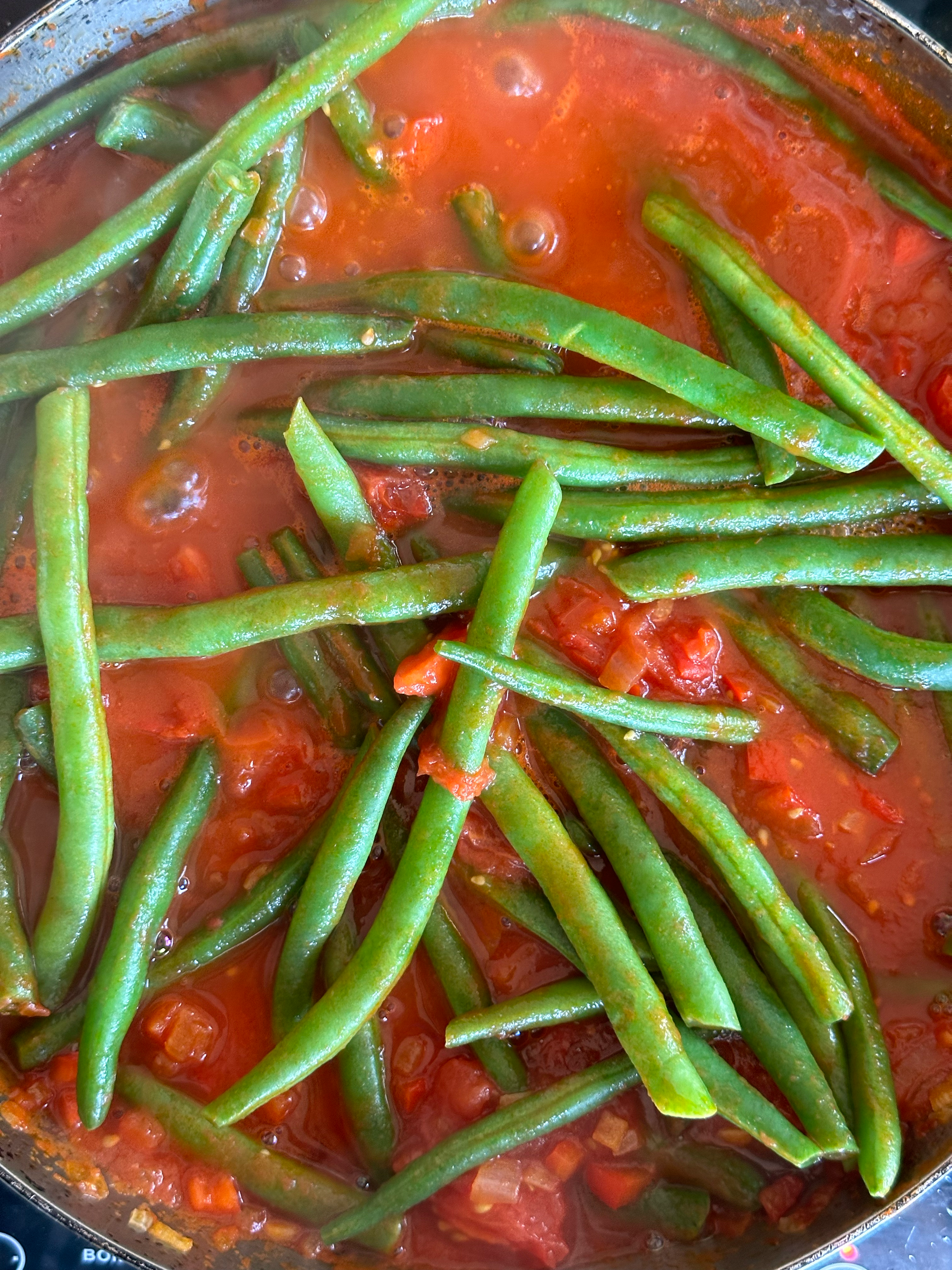 Green Beans over Vermicelli Rice