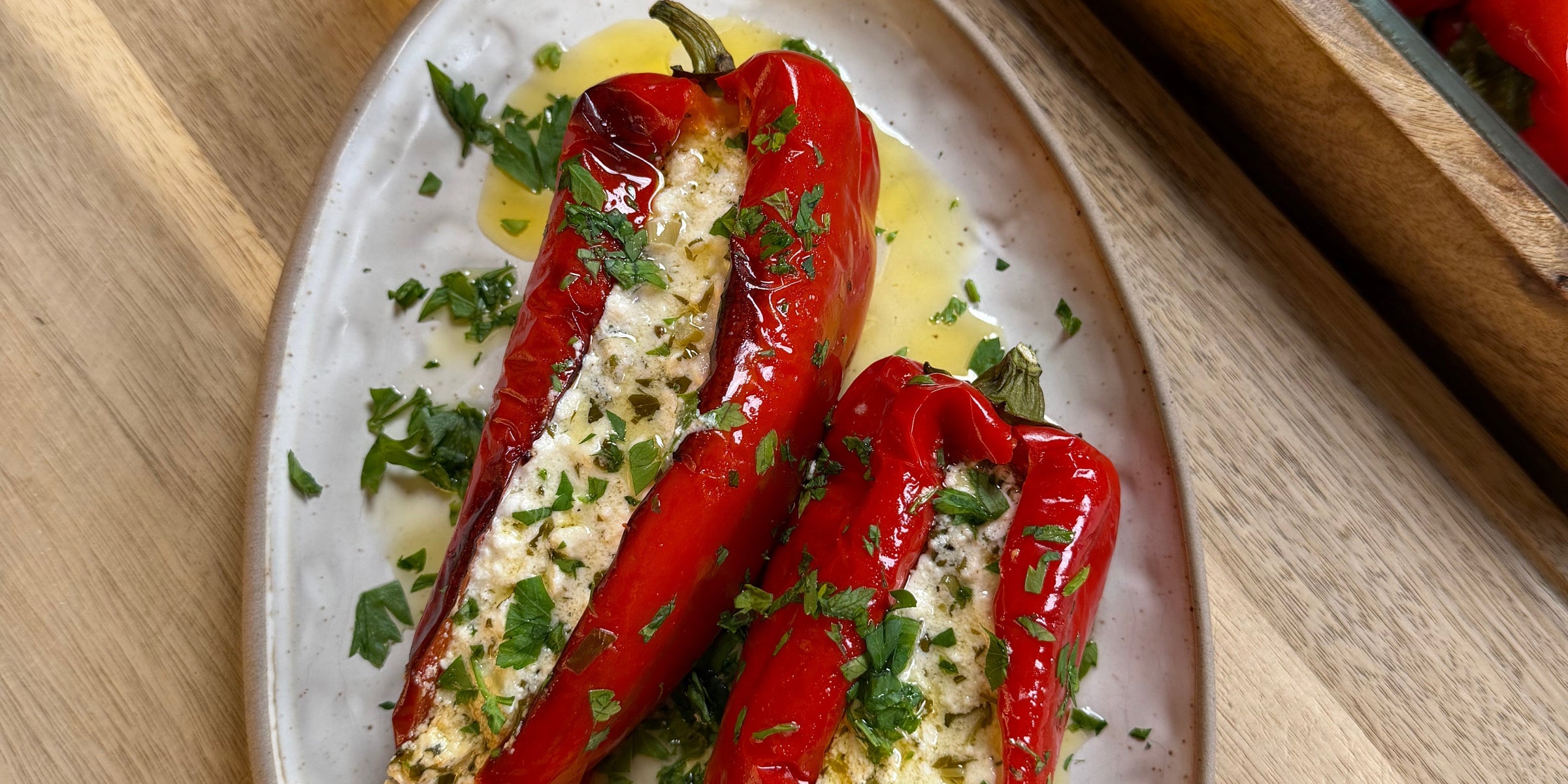 Stuffed Red Peppers with Feta