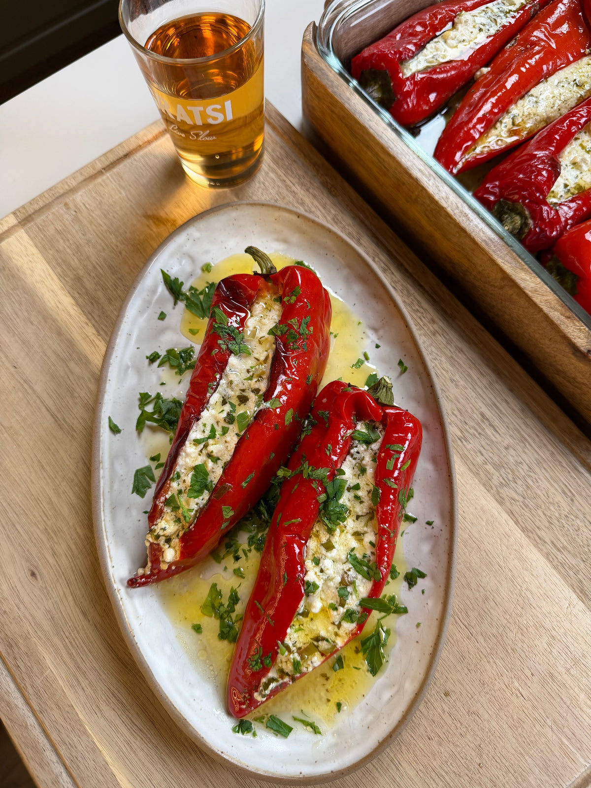 Stuffed Red Peppers with Feta