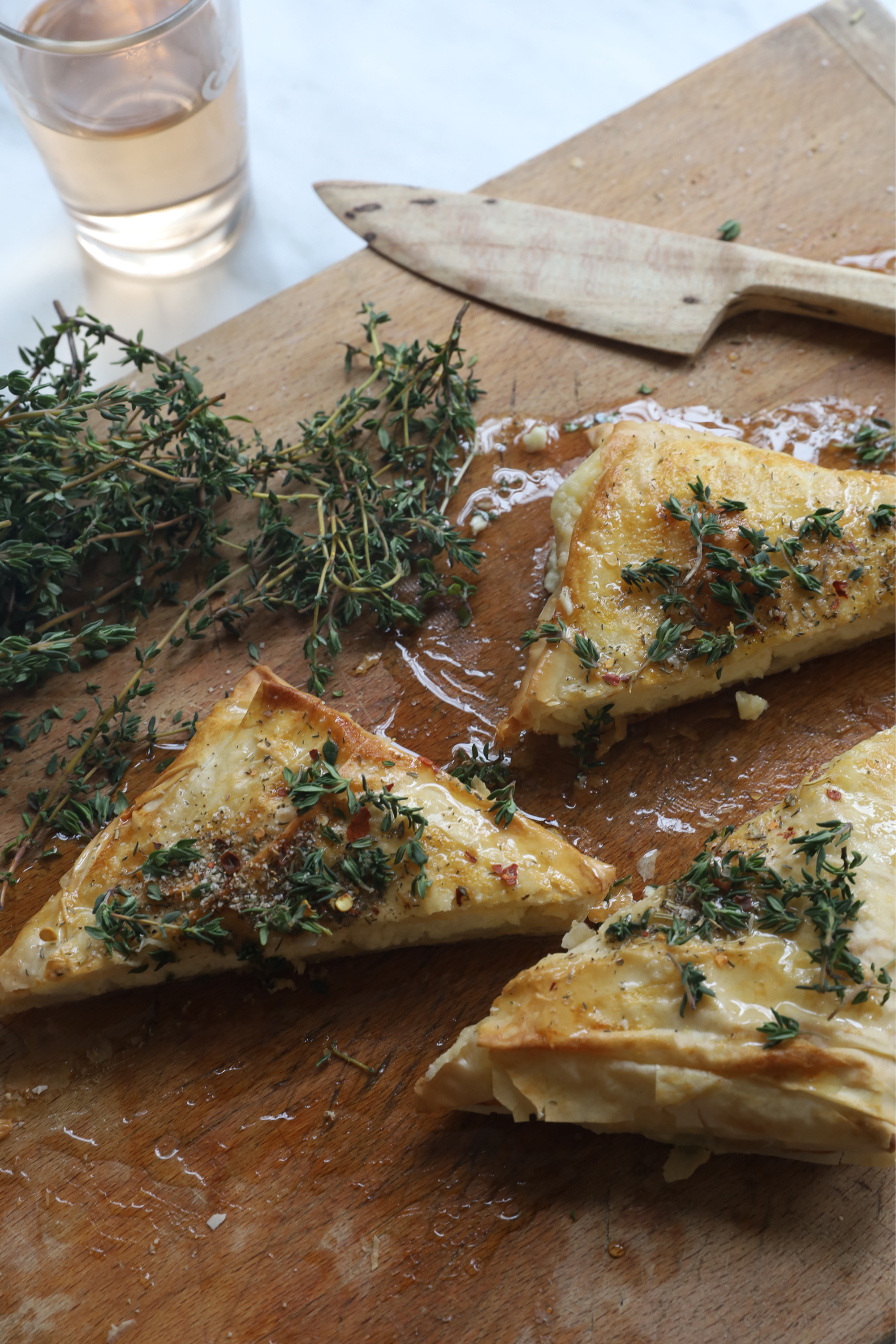 Phyllo-wrapped Feta with Thyme & Honey