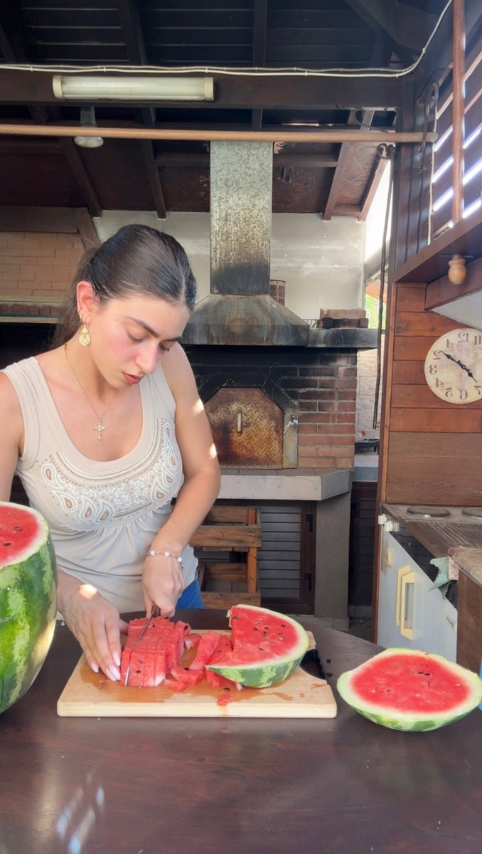 Watermelon & Feta Salad with Gratsi Rosé Wine Reduction