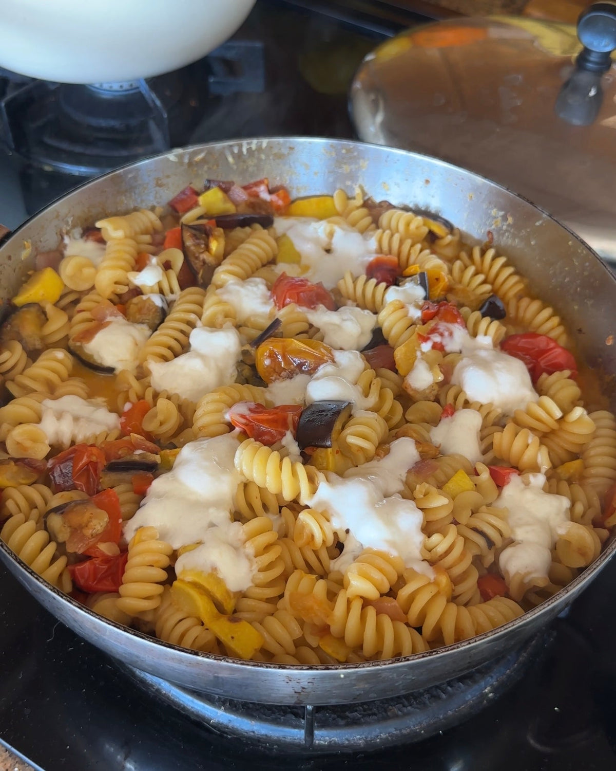Roasted Veggie & Melty Mozzarella Pasta Recipe