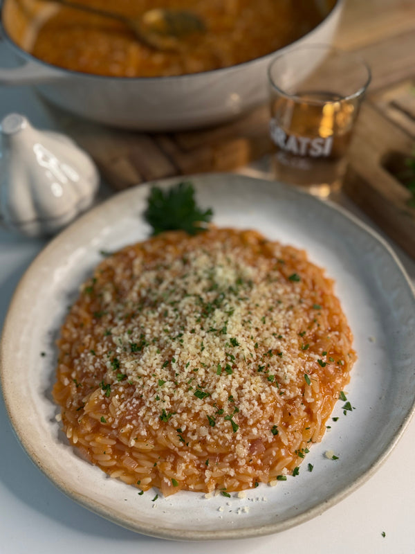Manestra - Orzo in tomato sauce