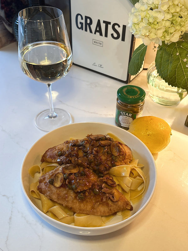 Lemon Chicken Piccata with Mushrooms