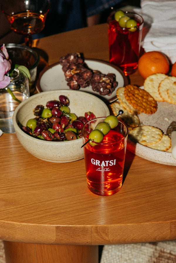 White Wine Spritz with Olives