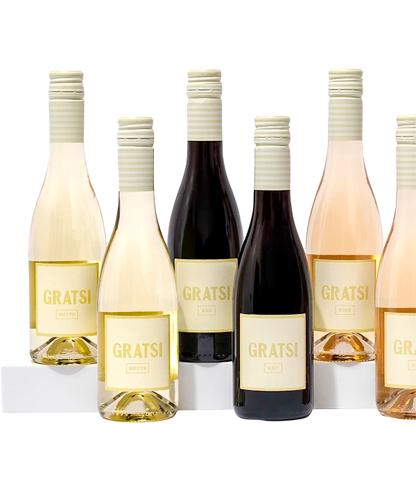 + SPARKLING ✨ Wine Sampler Kit 6 Half Bottles, 2 Glasses + Tasting Guide