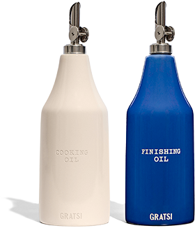 Gratsi cooking and finishing oil cruet set